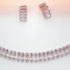 HD QUALITY ROSEGOLD NECKLACE EARRING SET