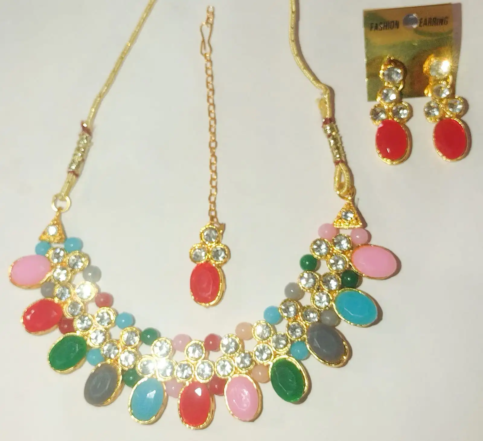 Multi Colour BEST QUALITY Necklace with earrings