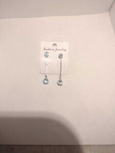 Silver plated Hd Zircononia Drop earrings