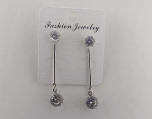 Silver plated high quality Hd Zircononia Drop earrings