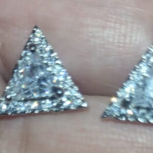 Triangle shaped hd quality stud earrings
