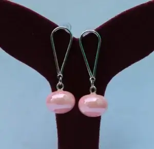 trending pink colour earrings for women